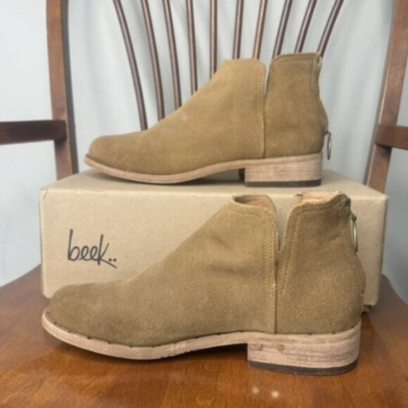 new  BEEK Suede Falcon Booties  Chestnut for women - Picture 5 of 8